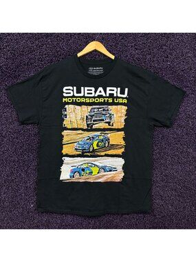 Subaru Motorsports USA Rally Car Racing Poster T-Shirt XL